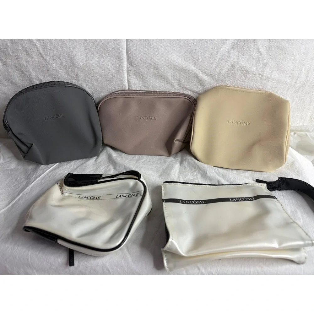 Lancome Cosmetic Bag Set 5 Pieces Makeup Pouch Organizer Travel Toiletry Pouch